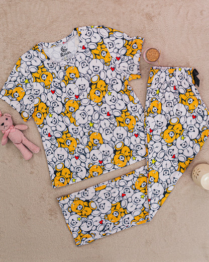 PIJAMA ESTAMPADA BLUSA + PANTALÓN TEDDY
