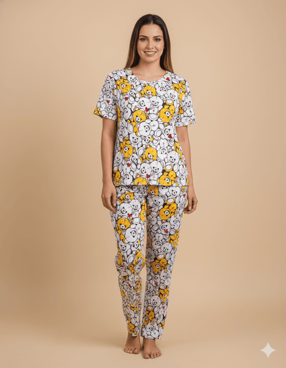 PIJAMA ESTAMPADA BLUSA + PANTALÓN TEDDY